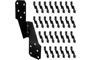 ADLMPW (30 PCS)Hurricane Brackets H2.5A 18-Gauge Galvanized Hurricane Tie 25ct Heavy Duty Hurricane Straps (Left Tie Black)