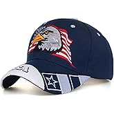 Patriotic USA American Bald Eagle Base-Ball Dad Hat Cap for Men or Women
