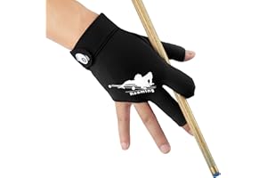 Roaming Quick-Dry Breathable Billiard Pool Gloves, Shooters Snooker Cue Sport Glove for Left or Right Hand Option