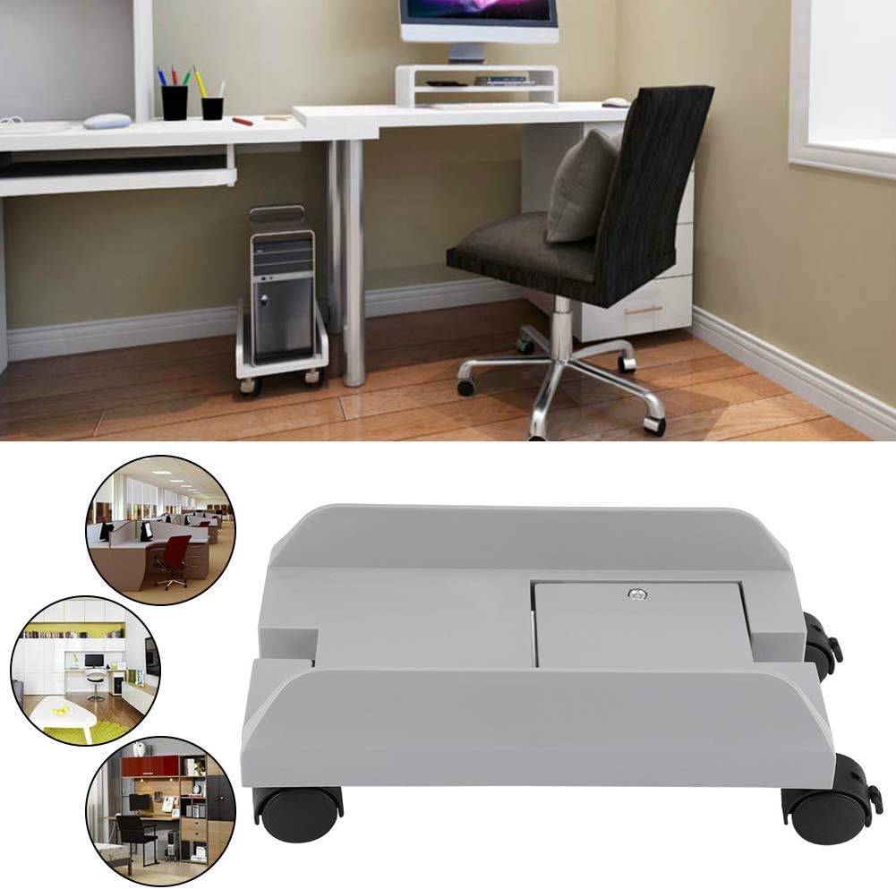 CPU Stand Mobile Desktop Tower Computer Floor Stand Rolling Caster Wheels Adjustable Width Universal PC Computer Holder Cart with 4 Caster Wheels (Black-B) : Office Products