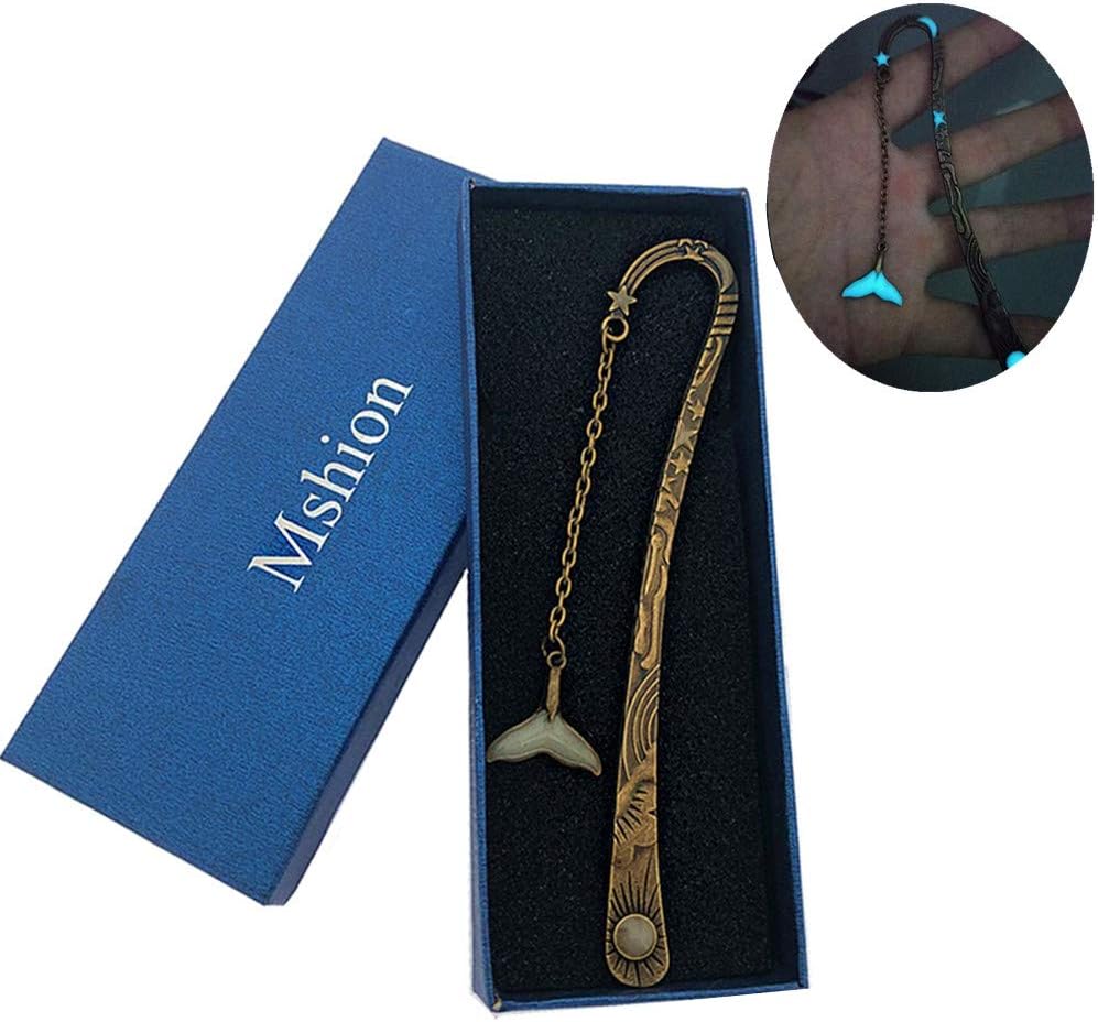 Bookmarks for Women Men,Metal Bookmark for Book Lovers, Luminous Book Marks with Gift Box fit Kids Girls Reading Lovers