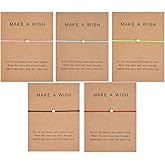 Simple Adjustable Braided Heart Shaped Bracelet with Wish Cards Star Wrap Wristband Bangle for Women Friendship Jewelry 5Pcs/Pack-Crown