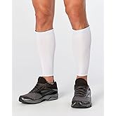 2XU Compression Calf Guards, White/White, Medium