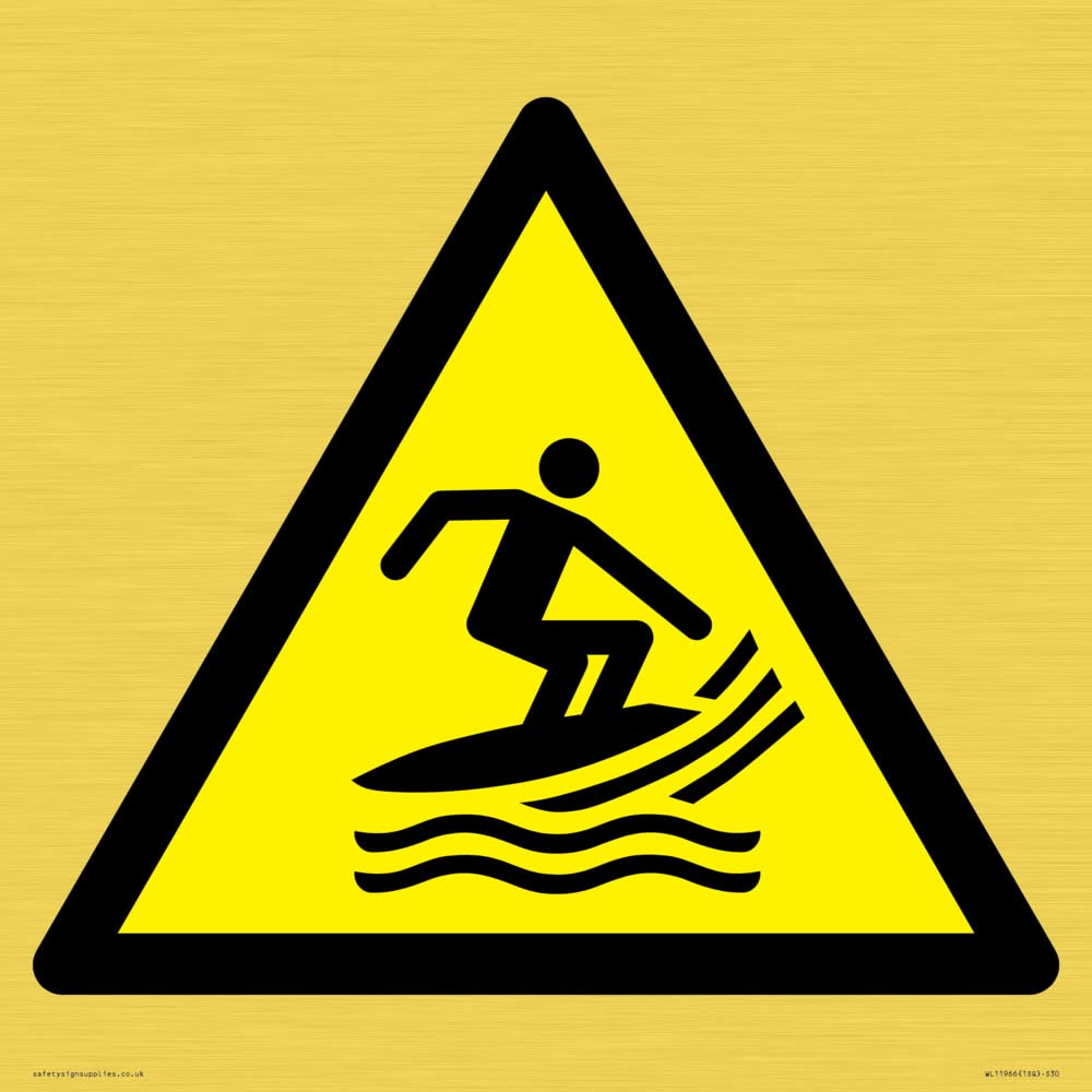 W046 Warning: Surf craft area Sign - 300x300mm - S30