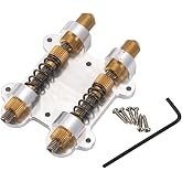 Musiclily Pro Guitar Dual Brass Tremolo Stopper Stabilizer Arming Adjuster Tremsetter Set for Floyd Rose and Other Floating Tremolo Bridge Systems