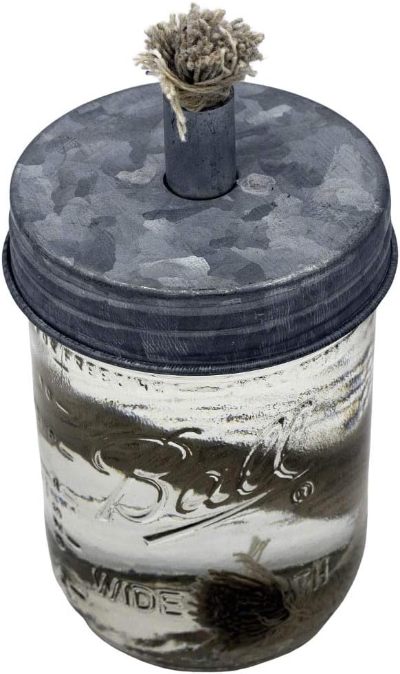 2 Pack, Wide Mouth Mason Jar Lifestyle Oil Lamp Torch Lids ...