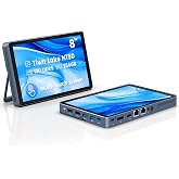 KOOSMILE Mini PC N150(up to 3.6GHz), 12GB DDR5 RAM 256GB/512GB/1TB M.2 SSD Mini PC with 8-Inch Touchscreen 4K Dual Display,WIFI6,BT5.2,12 Ports, Portable Micro Computer (N150-12GB+256GB)
