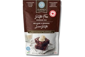 Cloud 9 Gluten Free Brownie Mix, 550g, Made in Canada, Rich & Fudgy, Easy to Bake, Perfect for Gluten Free Cakes and Desserts