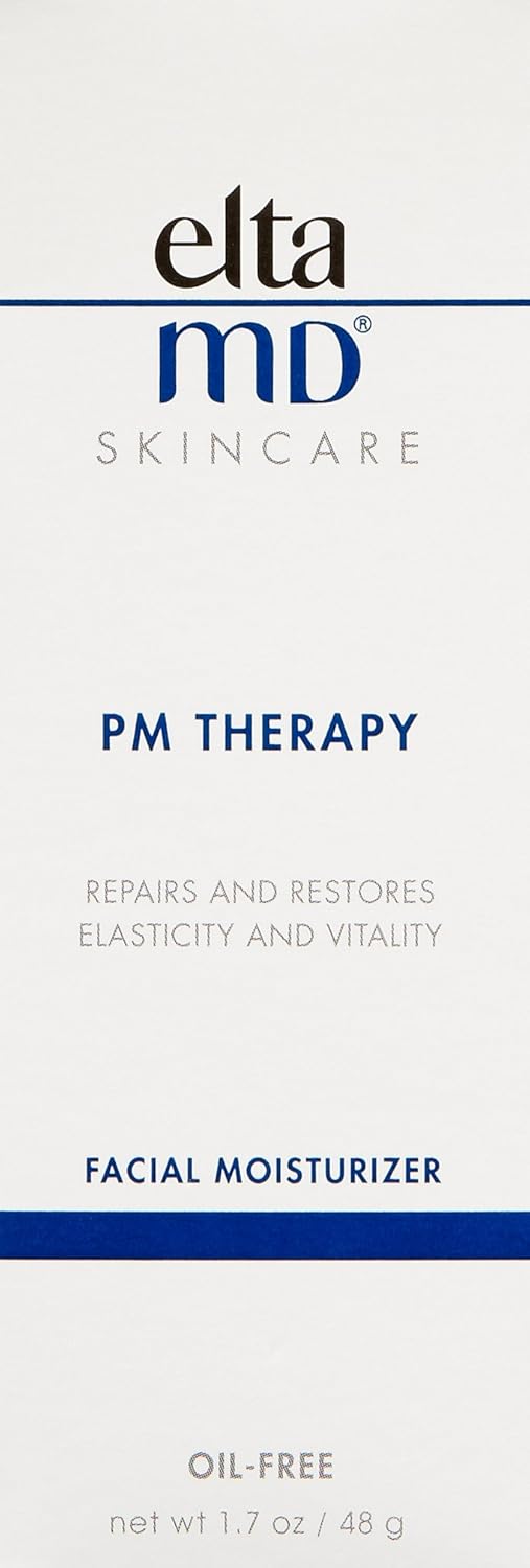 EltaMD PM Therapy Face Moisturizer with Hyaluronic Acid, Oil-Free, Fragrance-Free, Noncomedogenic, Repairs and Restores Skin, 1.7 oz: EltaMD: Premium Beauty