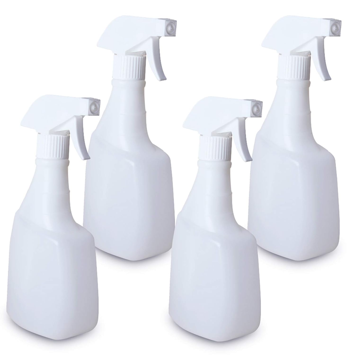 Empty Spray Bottles 4 Pack 16 Oz, Reusable Plastic Spray Bottle Water Sprayer with Measurements and Adjustable Nozzle for Cleaning Solutions, Plant Watering, Auto Detailing, BBQ, Bathroom and Kitchen: Industrial & Scientific