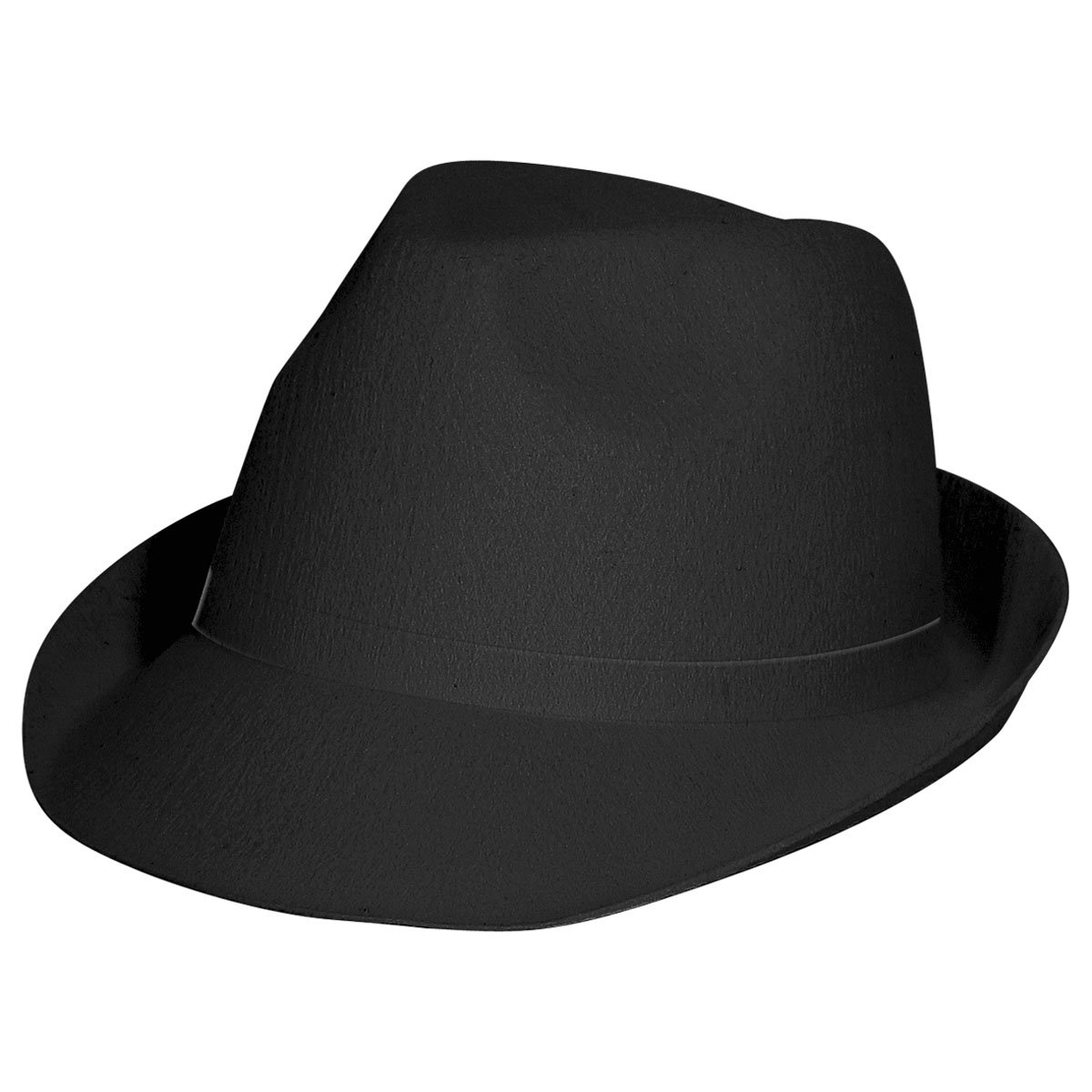 Trilby Hat Non Woven Black, Fabric Trilby Hat, Plain, Perfect for Everyday Wear