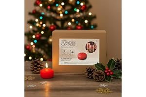CW Studio 24 Pack 2 Inch Red Unscented Floating Candles – Long 6 Hour Burn, Smokeless – Premium Paraffin Wax – Perfect for Weddings, Holidays, Romantic Events, Centerpieces & Special Occasions