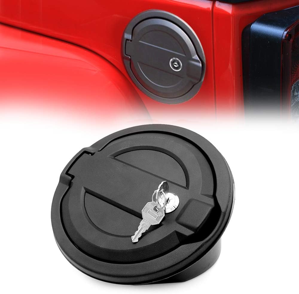OKLEAD Jeep JL Locking Gas Cap Fuel Tank Cover Door for 20182020 Jeep