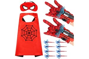 NUGERIAZ Spider Gloves Man Web Shooter Toy, Spider Kids Plastic Superhero Launcher Glove Hero Movie Launcher with Wrist Toy Set