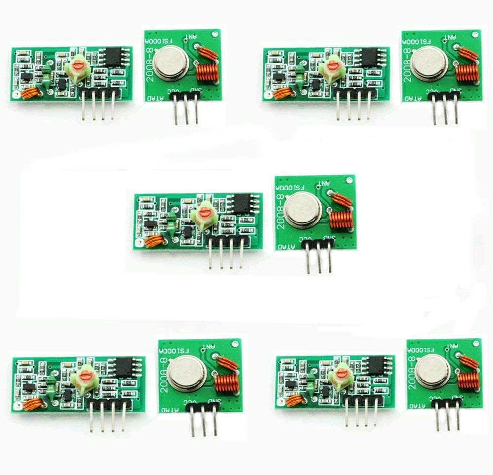 ARCELI 5pcs 433Mhz RF Transmitter and Receiver Link Kit