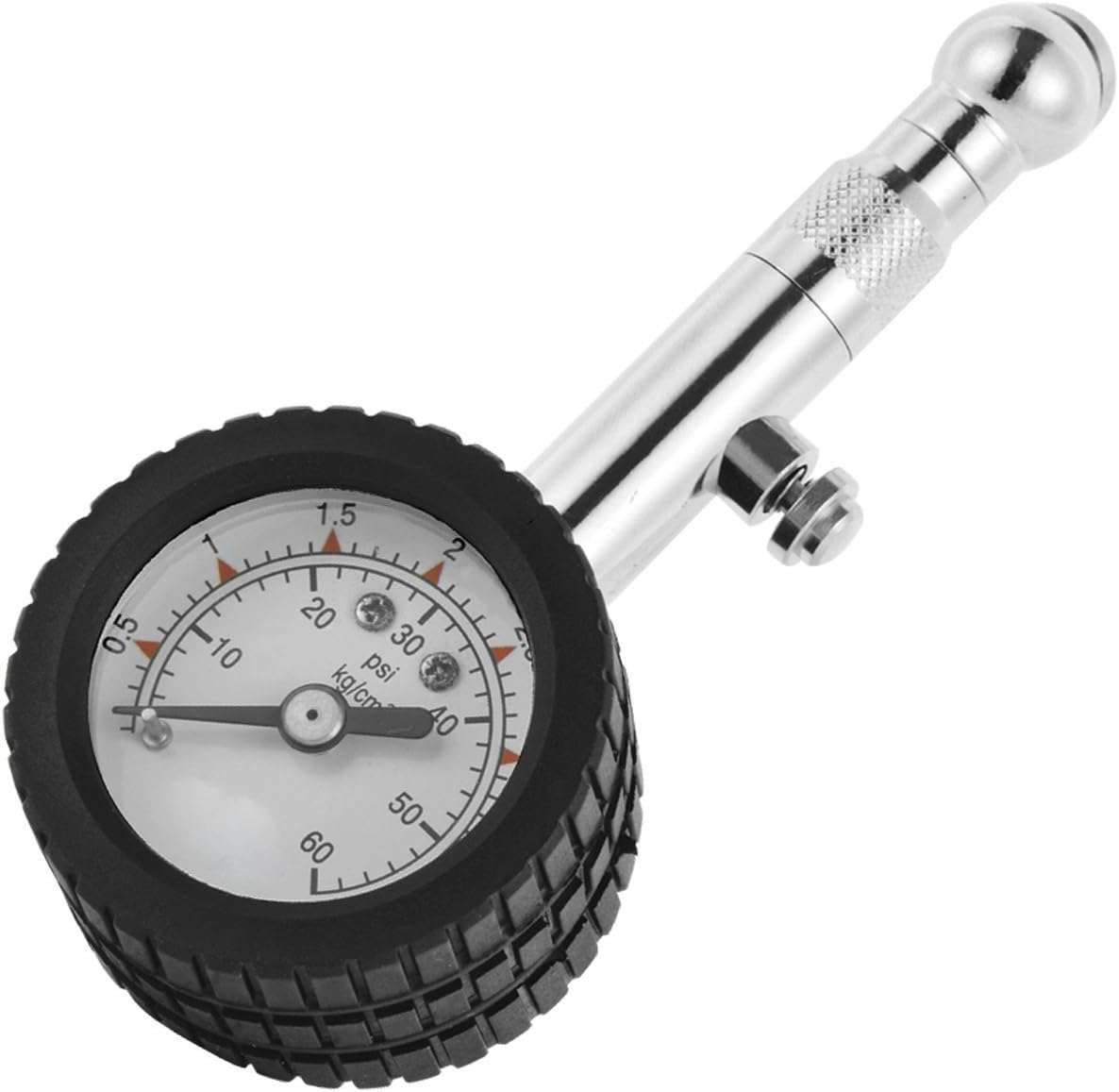 Taumini Tire Pressure Gauge 60PSI For Car, Motorcycle & Truck, Portable With Bleed Valve Large Clear Dial RVs Truck SUV Jeep