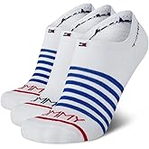 Tommy Hilfiger Mens No Show Socks - 3 Pack Soft Cotton Blend Ankle Socks for Men - Ultra Low Cut Liners for Loafers Sneakers