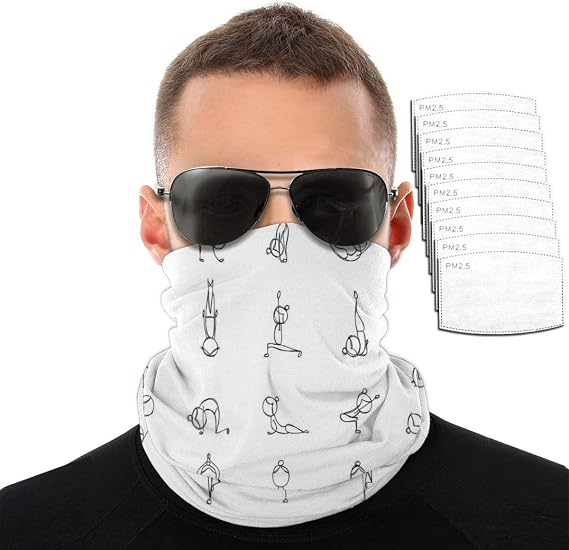 Bandana Balaclava Reusable Headwear Stickman Practicing