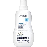 ATTITUDE Liquid Laundry Detergent, EWG Verified, HE Compatible, Plant-Based & Vegan, Natural Laundry Soap, Wildflowers Scent, 35 Loads, 35.5 Fl Oz