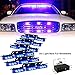 DIYAH 54 LED High Intensity LED Light Bar Law Enforcement Emergency Hazard Warning Strobe Lights For Interior Dash Windshield (Blue)