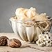 Whipped African Shea Butter Cream - Pure 100% All Natural Organic Moisture for Soft Skin and Natural Hair - Body Butter Improves Blemishes Stretch Marks Scars Wrinkles Eczema & Dermatitis (8 oz)
