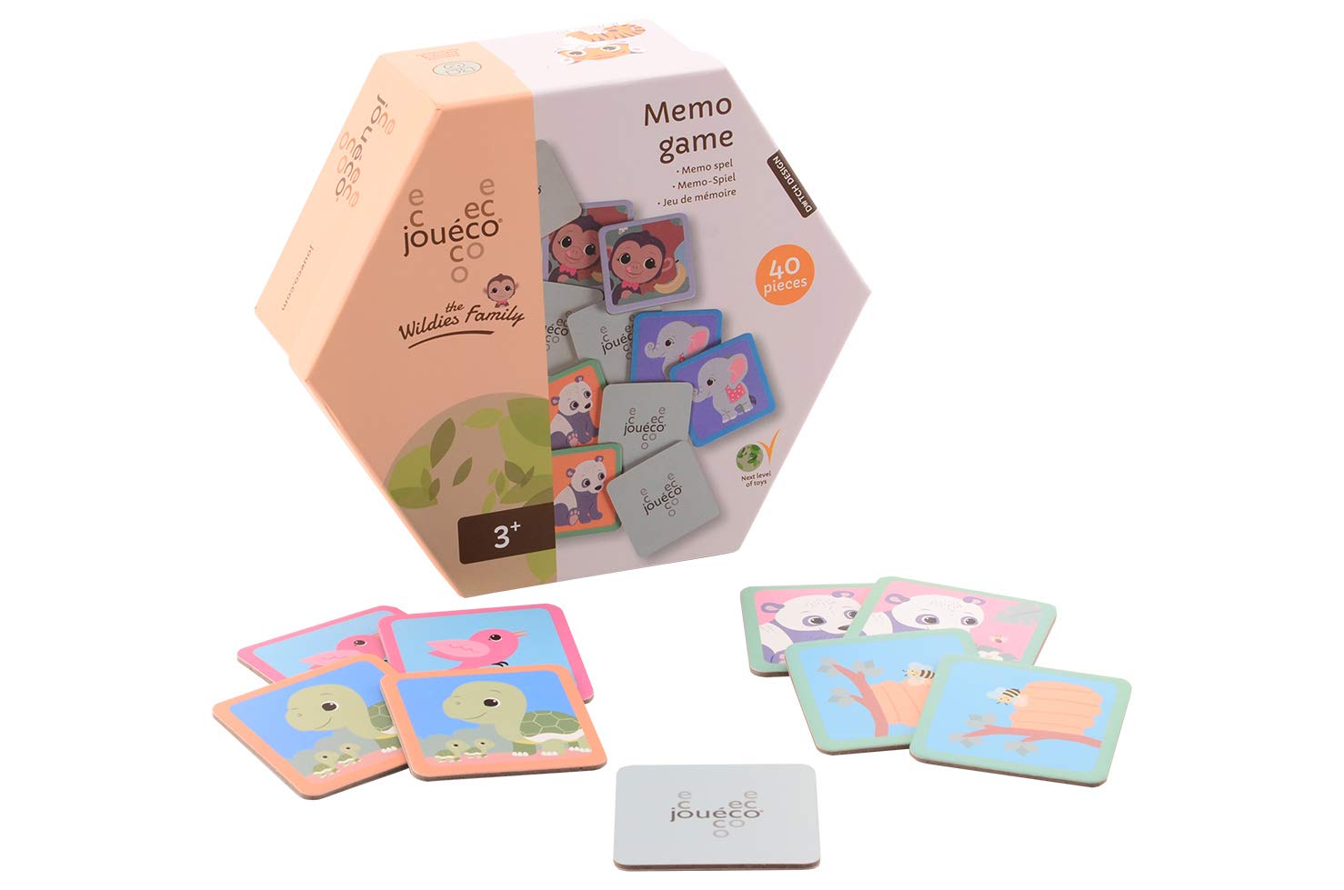 Jouéco 80106 The Wildies Family Memo Game, Multi-Coloured