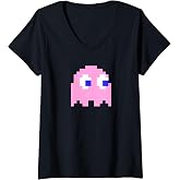 Women's 【PAC-MAN】 PAC-MAN Classic 011 V-Neck T-Shirt