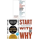 Simon Sinek 3 Books Collection Set (The Infinite Game [Hardcover], Leaders Eat Last, Start With Why)