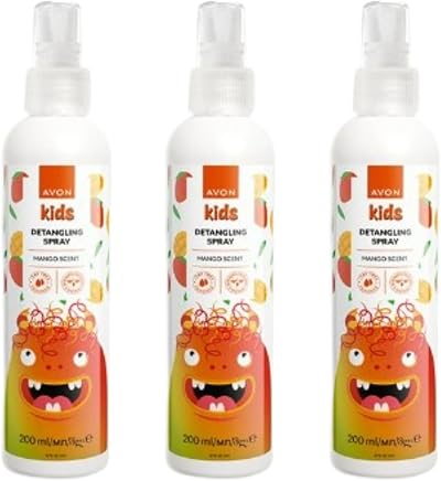 Avon Naturals Kids Hair Tamer Detangling Spray 3 x 200ml Mango