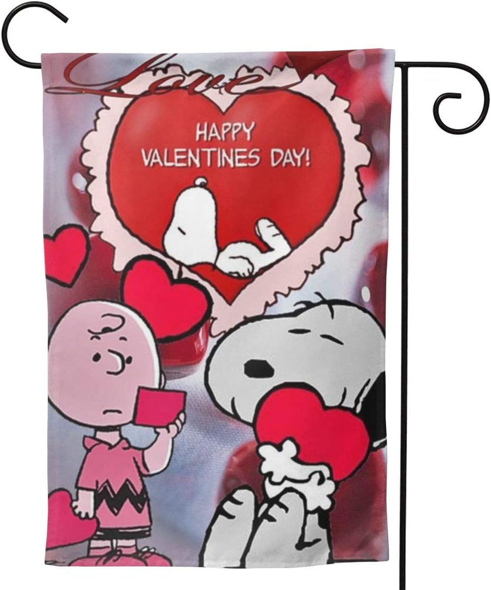 Amazon.com : Garden Flag, Snoopy and Charlie Brown Valentine Double