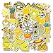 Vsco Yellow Cute Stickers for Hydro Flask[50pcs] Mini Ins Vinyl Sticker for Water Bottles Laptop Phone Case Computer Bike Helmet Car Motorcycle Bumper Luggage Helmet Skateboard Snowboard Gift for Kids