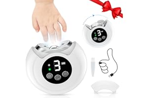 RVDU Electric Nail Clipper, Baby Nail Clipper with Nail File & 3 Speed Gears, Baby Nail Trimmer Electric with LED Light & Storage Box, Automatic Nail Clippers for Baby, Adult, Seniors