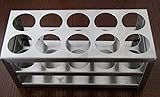 Stainless Steel Test Tube Rack, 10 Holes, 30 Mm