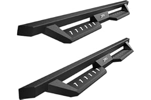 JUST-V JUST_V Drop Down Running Boards for Chevy Silverado GMC Sierra 1500 Crew Cab 2019-2024, 2500HD 3500HD Crew Cab 2020-2024, 4" Drop Non-Slip Rock Slider Side Steps, Heavy-Duty Nerf Bars Accessories