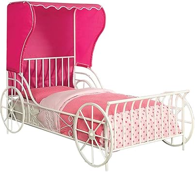 pink carriage bed