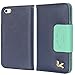 iPhone 5S case,iPhone 5 case,by HiLDA,Wallet Case,PU Leather Case,Credit Card Holder,Flip Cover Skin[Blue]