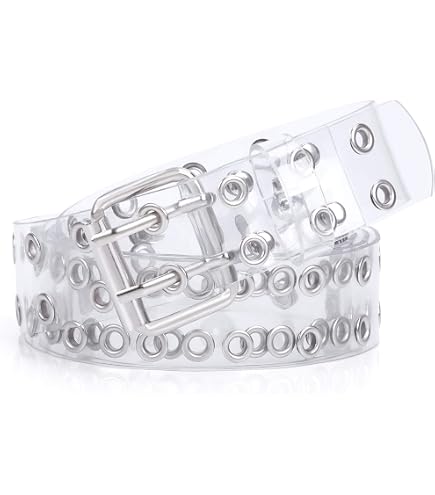 アクセサリー MURRAL Dripping clear belt (Clear) INOGIH Plastic-Grommet-Belt Clear-Waist-Belt with Pin-Buckle for