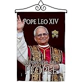 Pope Leo XIV Bishop Wall Decor Canvas Tapestry Vatican Memorabilia Catholic Poster Church Bishop of Rome Picture Home Decorations American Papal Print Yard Sign Door Textile Roman Religious Gifts