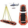Foldable Stretcher, Portable Rescue Basket Stretcher with Lifting Bridle Stainless Steel Basket Medical Emergency for Helicopter Rescue