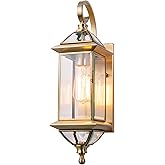 GAZELIGHTING Copper Outdoor Lights Wall Mount 18.5" H Porch Light Oil Rubbed Brass Exterior Light Fixture with Clear Glass,Ou