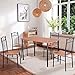 Tangkula Steel Frame Dining Set Table and Chairs Kitchen Modern Furniture Bistro Wood