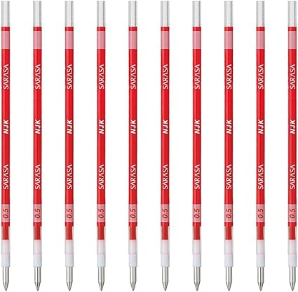 Amazon ゼブラ ボールペン替芯 プレフィール サラサ Njk 0 5芯 赤 10本 Brnjk5r 詰め替えインク 文房具 オフィス用品