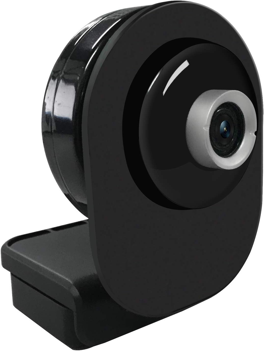 Dericam 720P HD Live Streaming Webcam, USB Desktop and Laptop Webcam, Mini Plug and Play Video Calling Computer Camera, Built-in Mic, Flexible Rotatable Clip, W1C, UK, Black
