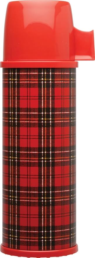 plaid thermos