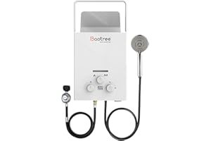 BAOTREE 8L Tankless Water Heater Propane with Digital Display, 2.11 GPM Portable Instant Hot Gas RV Water Heater with Overheating Protection for Indoor and Camping,40,824 BTU