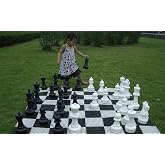 MegaChess Giant Chess Set Game with 12" Tall King - A Large Chess Set Yard Game for Families Looking for Outdoor Jumbo Games - 32 Large Pieces Made from Durable HDPE (Plastic Board Included)