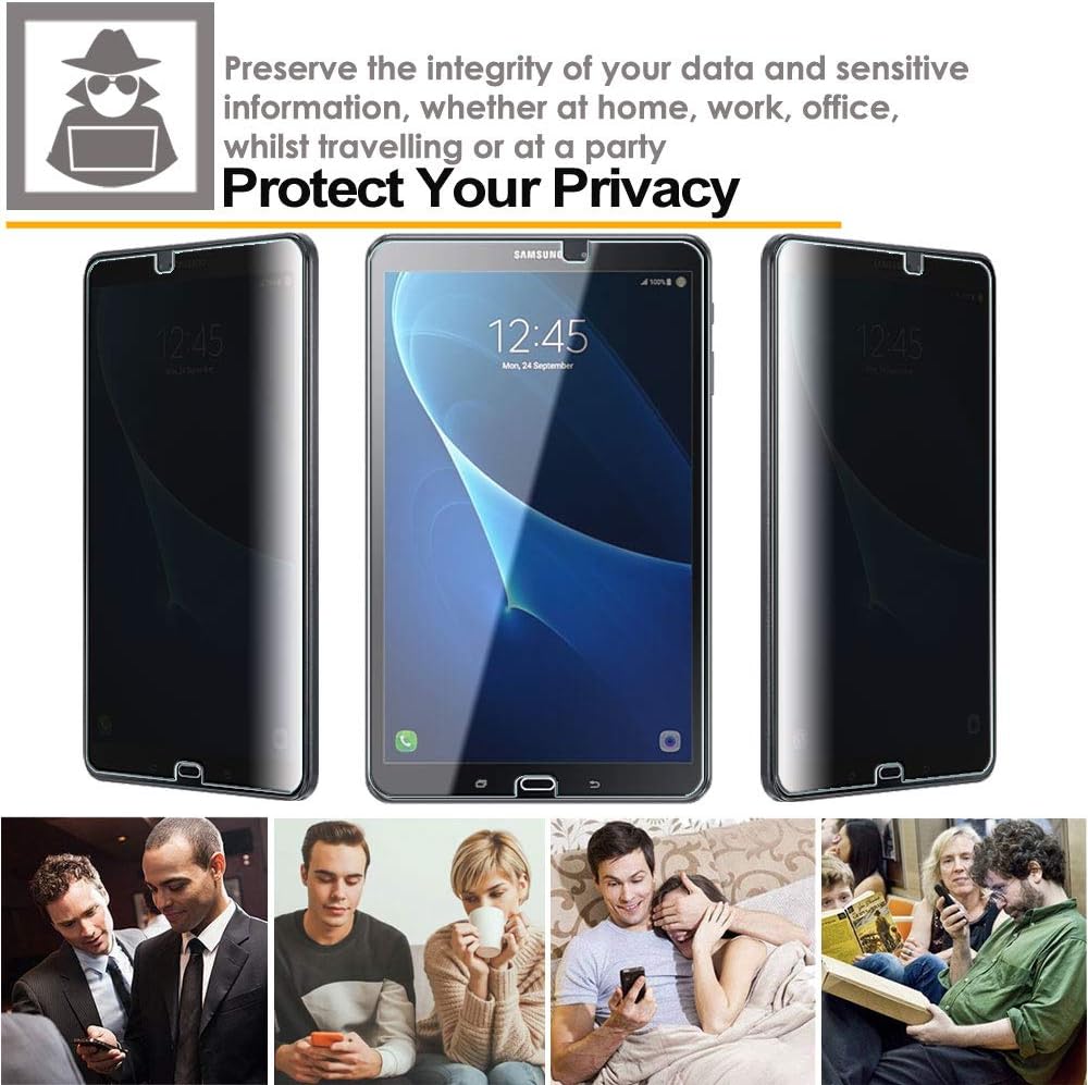 TECHGEAR Anti Spy Screen Protector Compatible with Samsung Galaxy Tab A 6 10.1" 2016 (SM-T580 Series) - Image 5