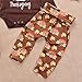 Mikrdoo 4Pcs Set Thanksgiving Outfit Toddler Baby Long Sleeve Romper Tops+ Pants + Hat + Headband Clothes Set (0-3 Months)