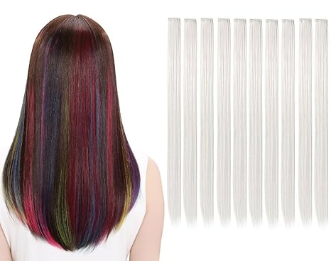 Buy Liasun 10pcs Set Multi Colors Straight Highlight Clip In Hair