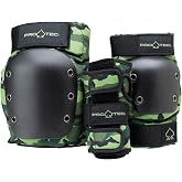 Pro-Tec Street 3-Pack Pad Set - Protective Gear for Skateboarding, Roller Skating, Scooter, Bicycling